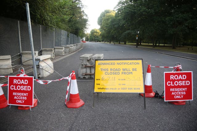 A closed-off road