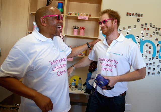 Harry and Seeiso share a joke