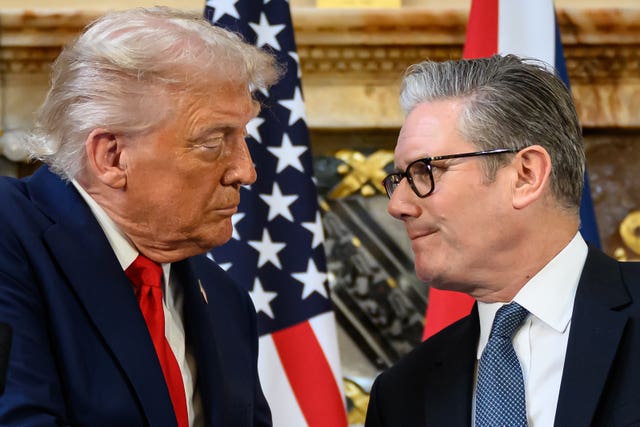 Prime Minister Sir Keir Starmer and US president Donald Trump