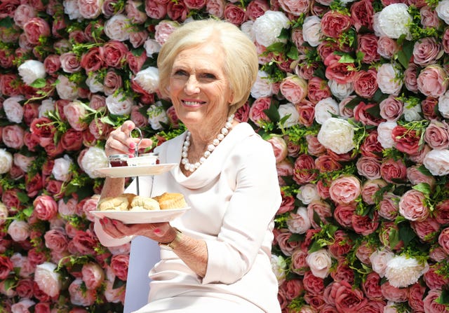 Mary Berry at the Cath Kidston largest cream tea party 
