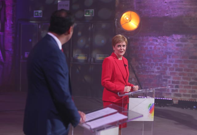 Nicola Sturgeon and Anas Sarwar at the Channel 4 debate