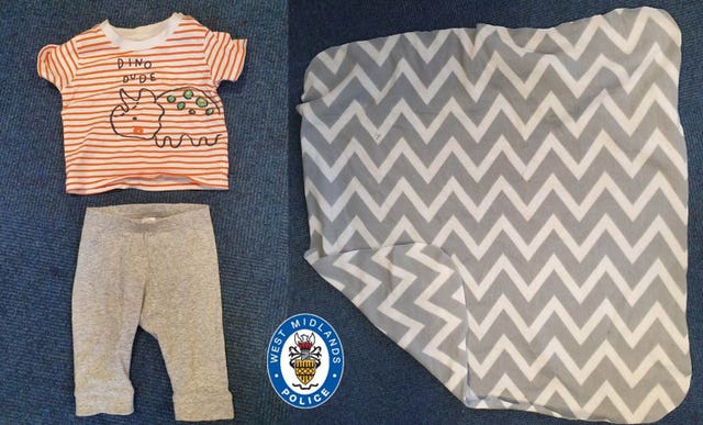 Baby George was found clothed and wrapped up.