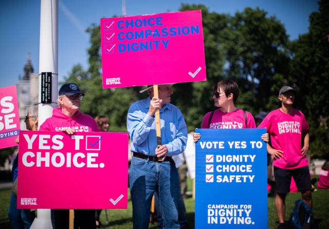 Campaigners gathered in Parliament Square earlier this month