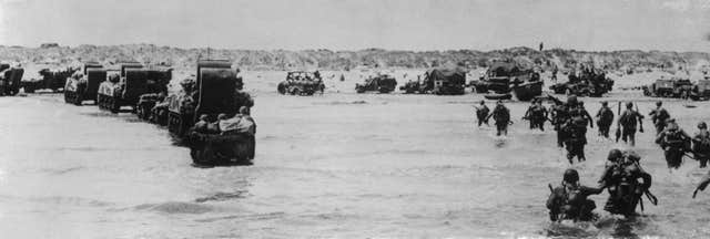 American troops land in France on D-Day. PA Wire