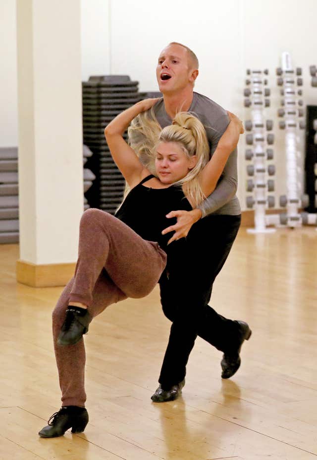 Judge Robert Rinder and Oksana Platero rehearse on Strictly