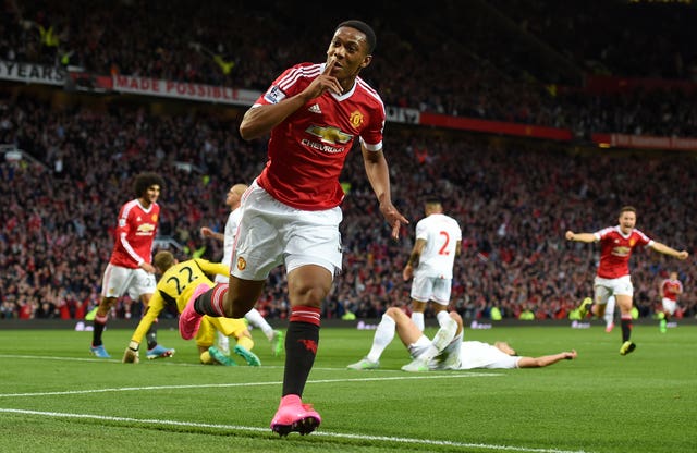 Anthony Martial marked his Manchester United debut with a fine goal in a 3-0 win over Liverpool in September 2015.