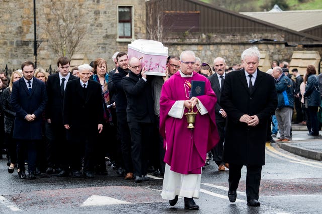 The funeral of Lauren Bullock 