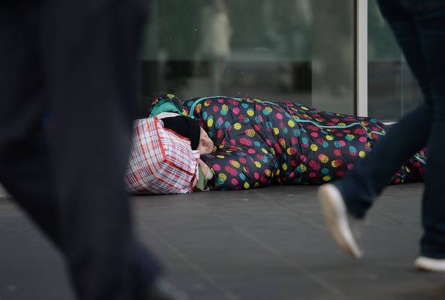 Homeless people stock