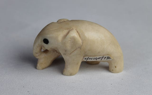 Elephant figurine which was stolen