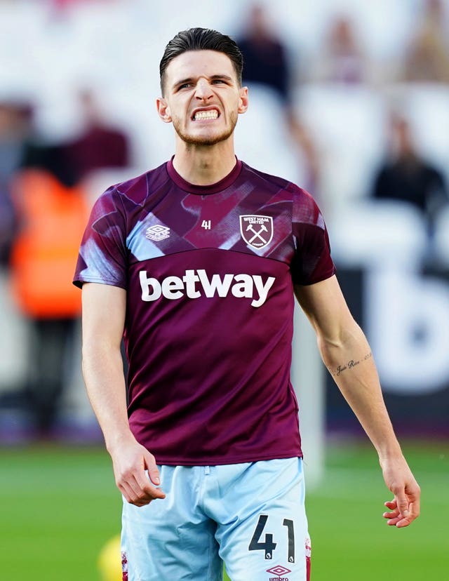 West Ham United’s Declan Rice