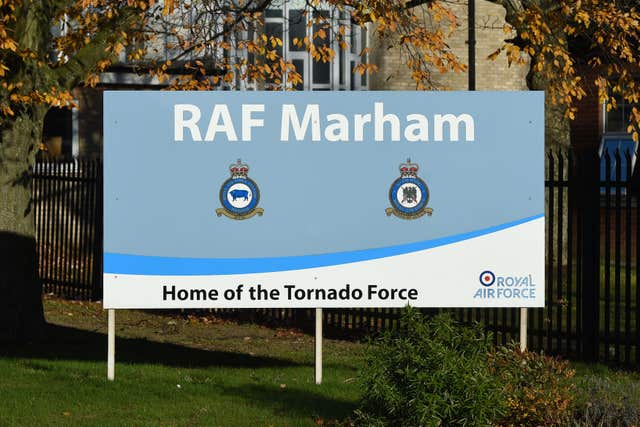 RAF Marham in Norfolk where four F-35 stealth fighter jets are due to arrive (Joe Giddens/PA)