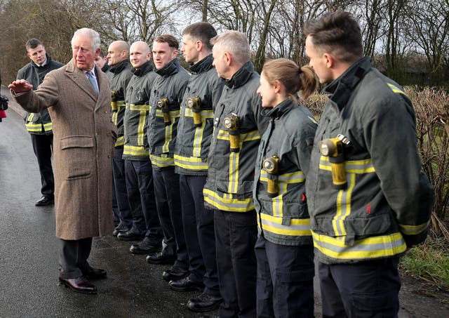 Prince Charles visits flood-hit communities