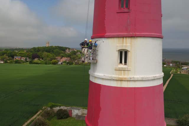 Happisburgh Lighthouse repainted