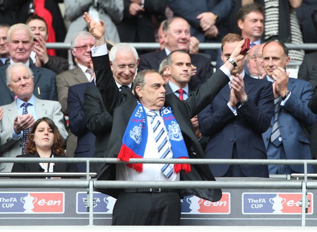 Portsmouth manager Avram Grant acknowledges the fans after collecting his runners up medal at the FA Cup final 