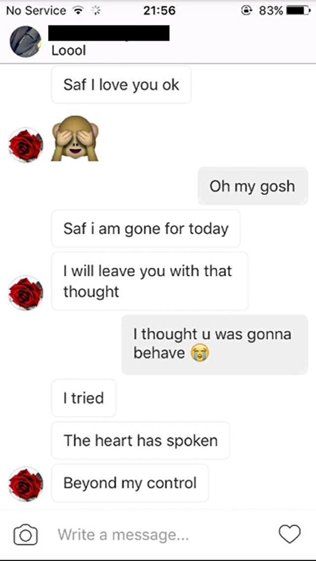 A conversation between Safaa Boular and fiance Naweed Hussain