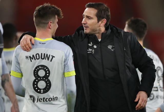 Mason Mount played under Frank Lampard at Derby last season