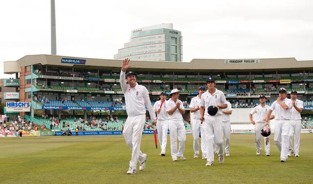 England celebrate an innings win in Durban in 2009