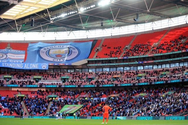 Two thousand Manchester City fans attended the Carabao Cup final on April 25