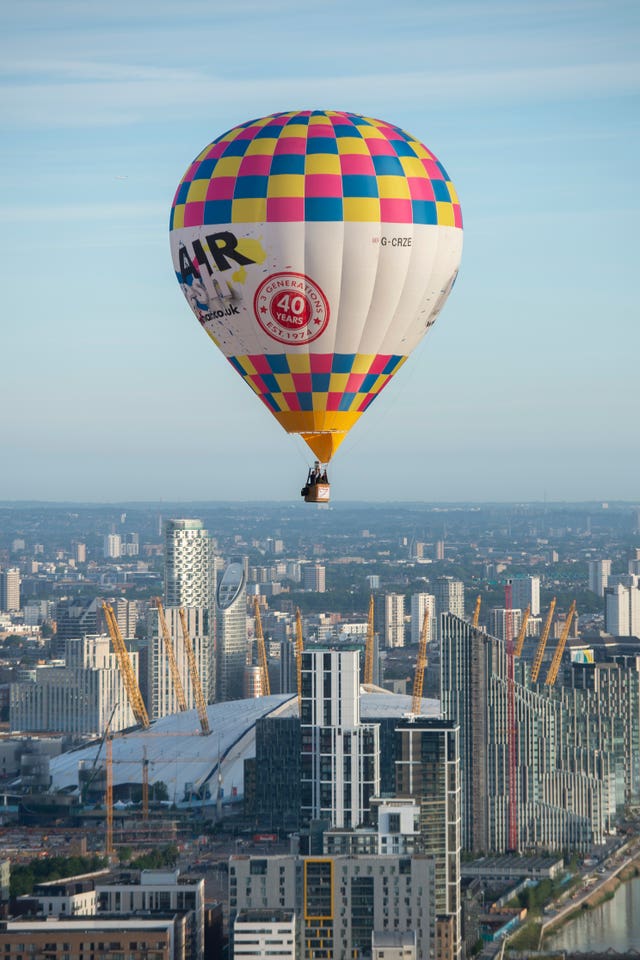 Hot air balloons over London