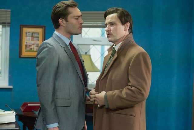 Ed Westwick (left) and Lee Ross in White Gold