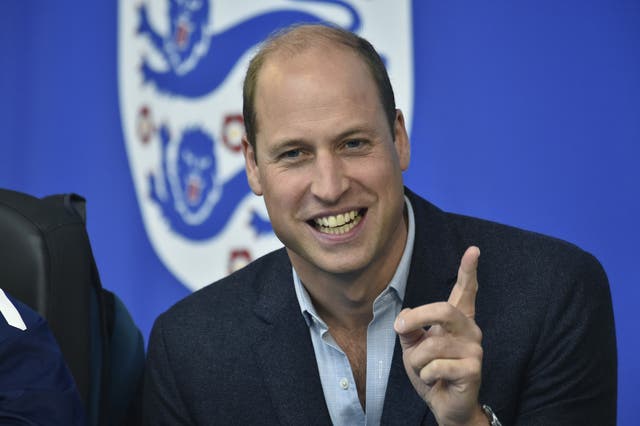 The Prince of Wales during his visit to St George’s Park