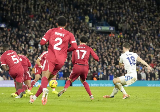 Anton Stach slots home for Leeds