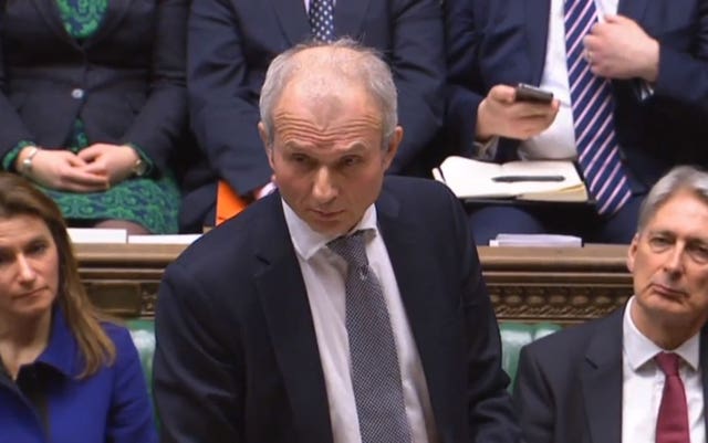 Cabinet Office minister David Lidington speaking in the House of Commons about Brexit (House of Commons/PA)