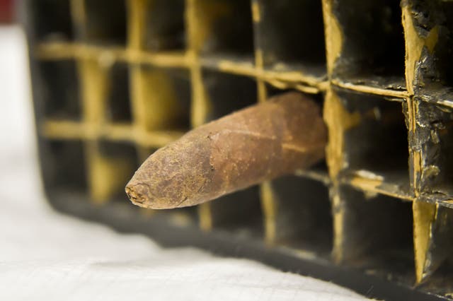 The cigar once smoked by Isambard Kingdom Brunel at the ss Great Britain in Bristol (Ben Birchall/PA Wire).