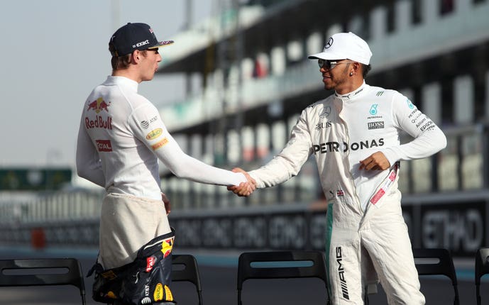 Lewis Hamilton and Max Verstappen