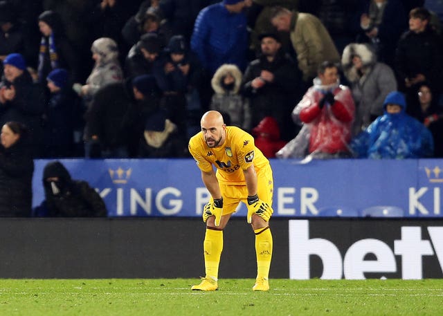 Aston Villa goalkeeper Pepe Reina made a huge error