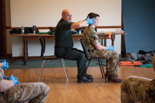 Soliders underwent two days of training