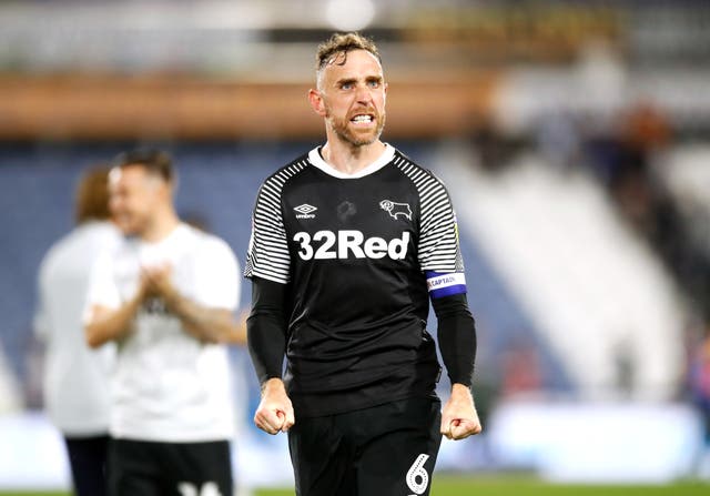 Derby County’s captain Richard Keogh was injured in the crash (Martin Rickett/PA)