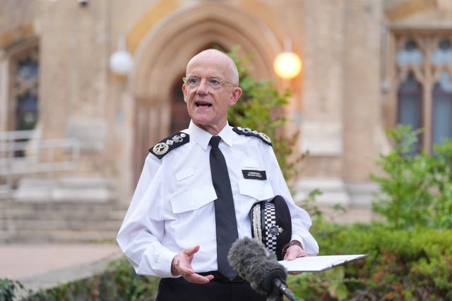 Metropolitan Police Commissioner Sir Mark Rowley making a statement outside Wood Green Crown Court, London, after Zafer Dogan was jailed for two years and four months for using AI to make nude images of children