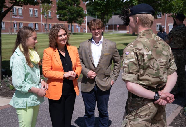 Sir Tom's family during the ceremony