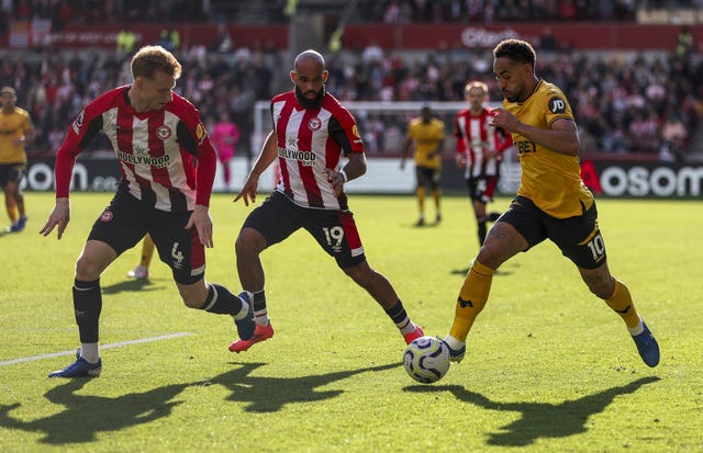 Matheus Cunha (right) and Bryan Mbeumo (centre) could be United team-mates next season