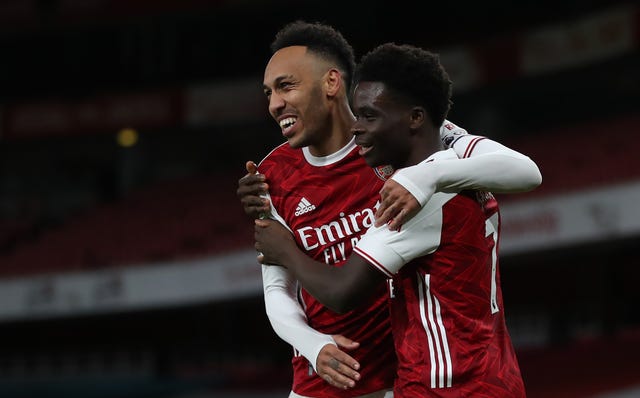 Arsenal captain Pierre-Emerick Aubameyang dubbed team-mate Bukayo Saka as the 
