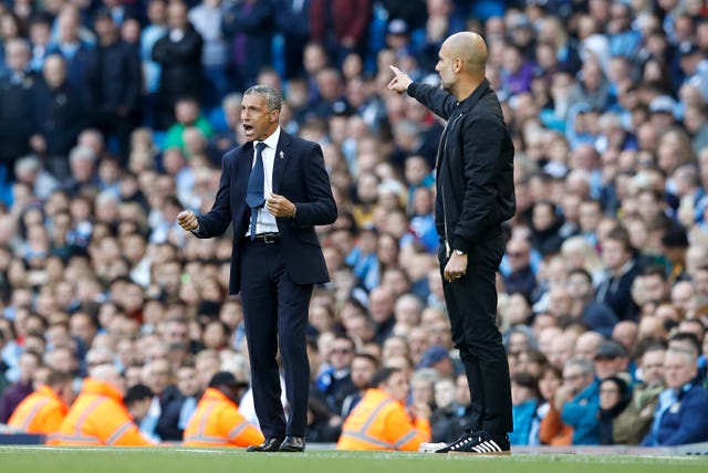 Hughton feels it would be foolish to go toe to toe with Manchester City 