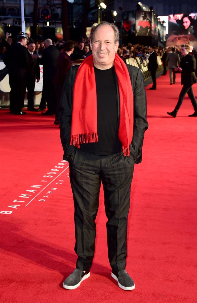 Hans Zimmer on the red carpet at the Batman v Superman: Dawn Of Justice European Premiere