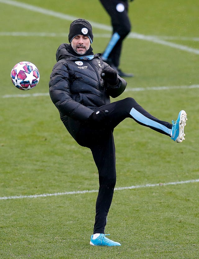 Guardiola feels the mood in training this week has been good