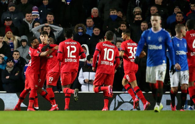 Rangers will need to overturn a 3-1 deficit against Bayer Leverkusen is they are to progress in the Europa League