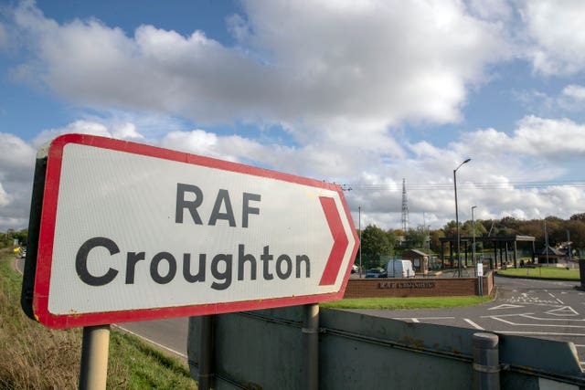 The entrance to RAF Croughton (Steve Parsons/PA)