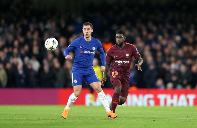 Samuel Umtiti, left, will miss out 