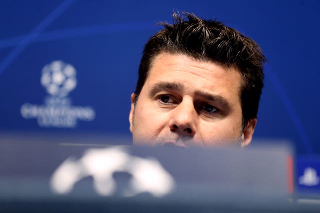 Mauricio Pochettino in a Champions League press conference