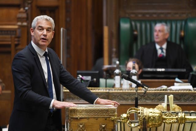 Steve Barclay making a statement to the House of Commons
