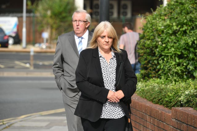 Sherry Bray and Christopher Ashford arriving at a previous court hearing (Ben Birchall/PA)