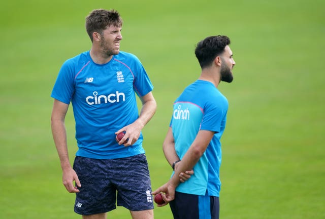 Craig Overton (left) and Saqib Mahmood (right) are vying for one place in the team.