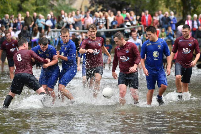 Annual Football in the River match