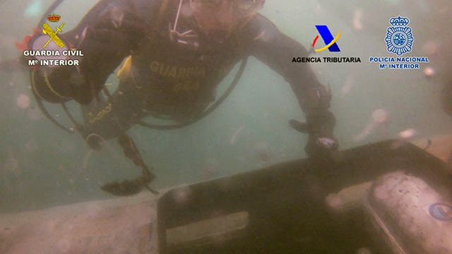 Investigators stopped the submarine off the coast of Spain