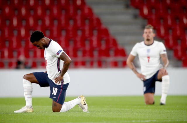 England players taking a knee