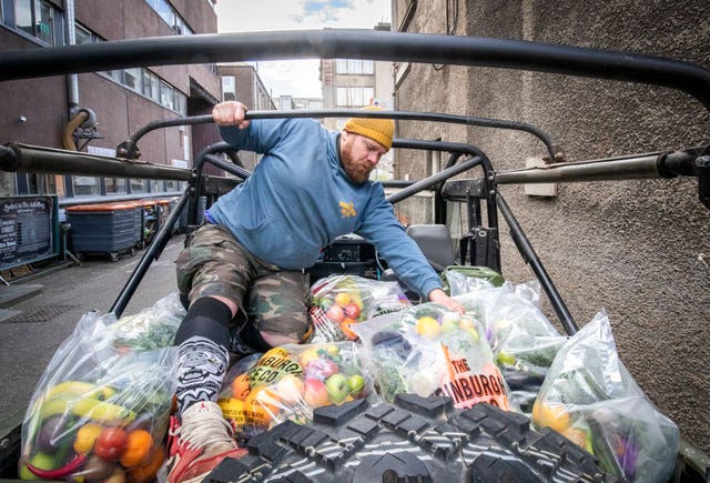 A man in a truck